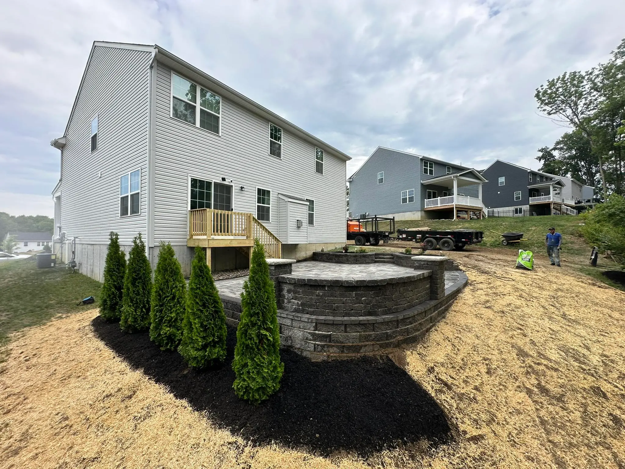After: beautiful new paver patio and walkway — Lebanon, OH